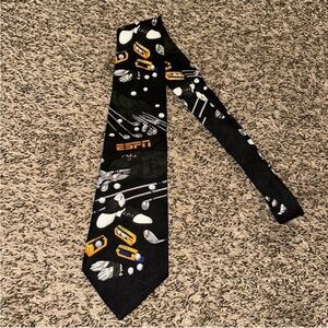 ESPN Black Sports Motif Men's Tie